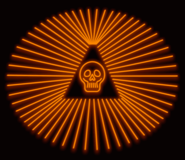 Error art with skull